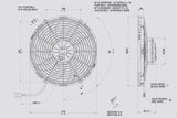 Spal 12" (305mm) 12V (2250m3/h) High Performance Puller Skew Blade Fan